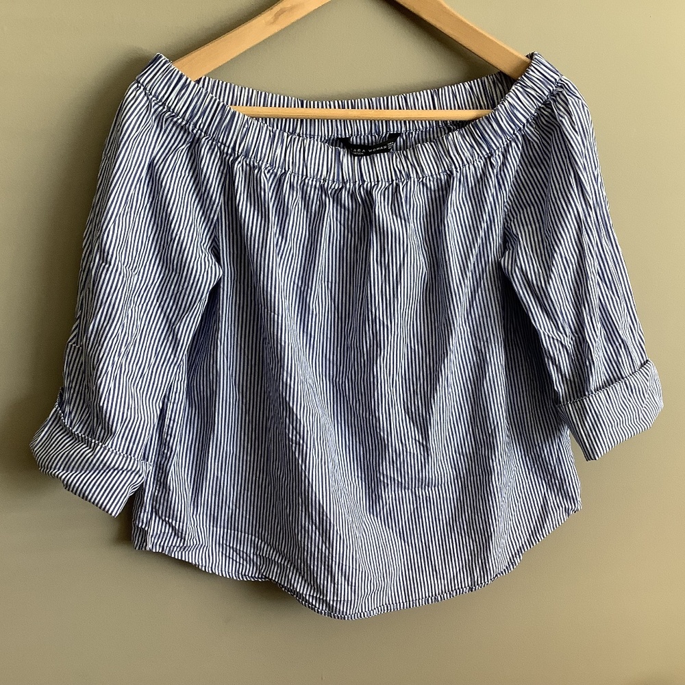 Zara Striped  off the shoulder top